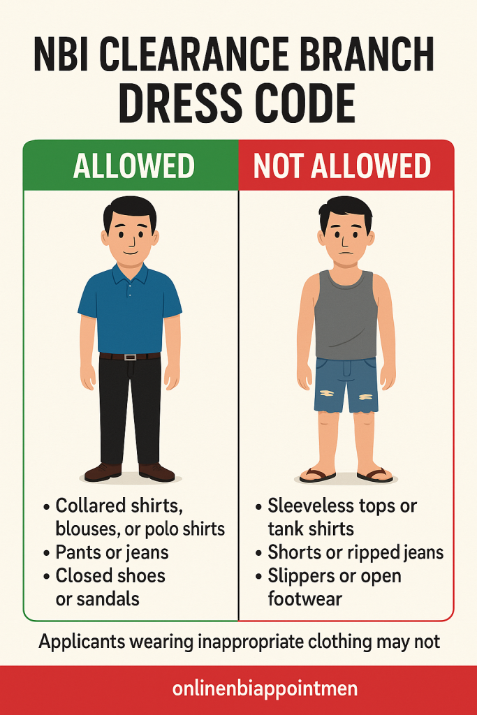 NBI Clearance Appointment Dress Code