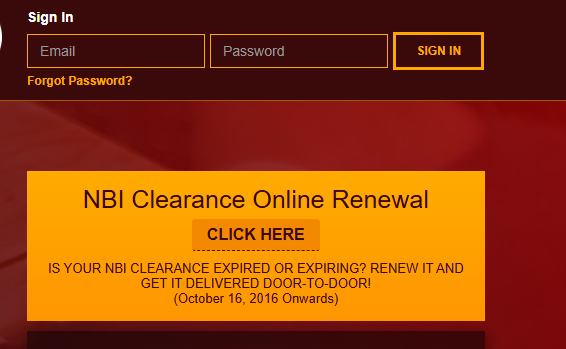 NBI Clearance registration and Login