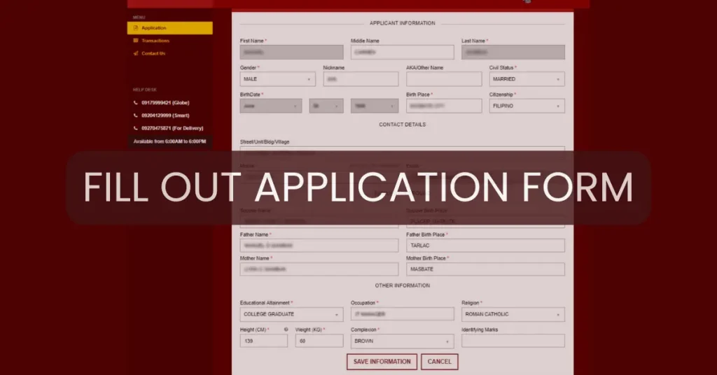 NBI Online Application Form