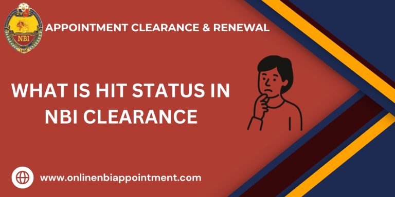 What is HIT status in NBI Clearance