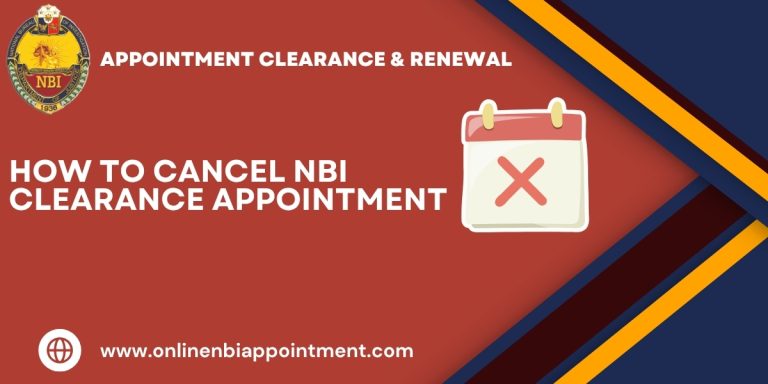 how to cancel NBI Clearance appointment