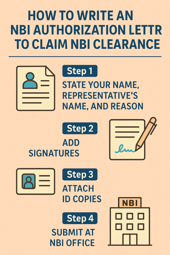 how to write down an authorization letter for NBI Clearance