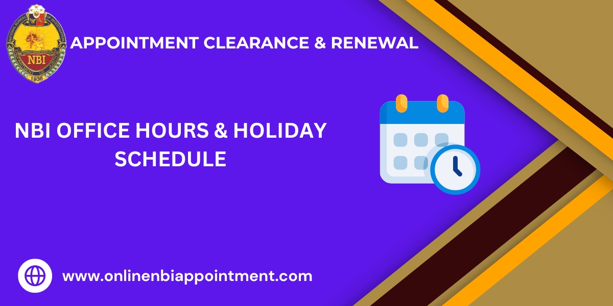 NBI Office hours and Holiday schedule