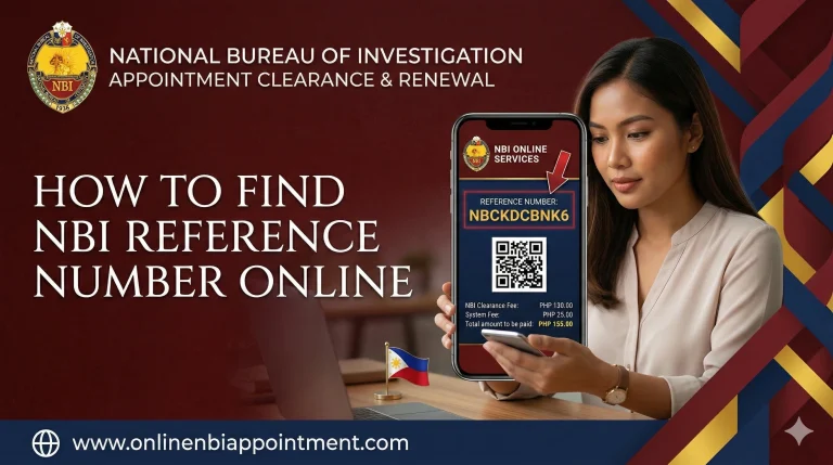 how to find NBI reference number online